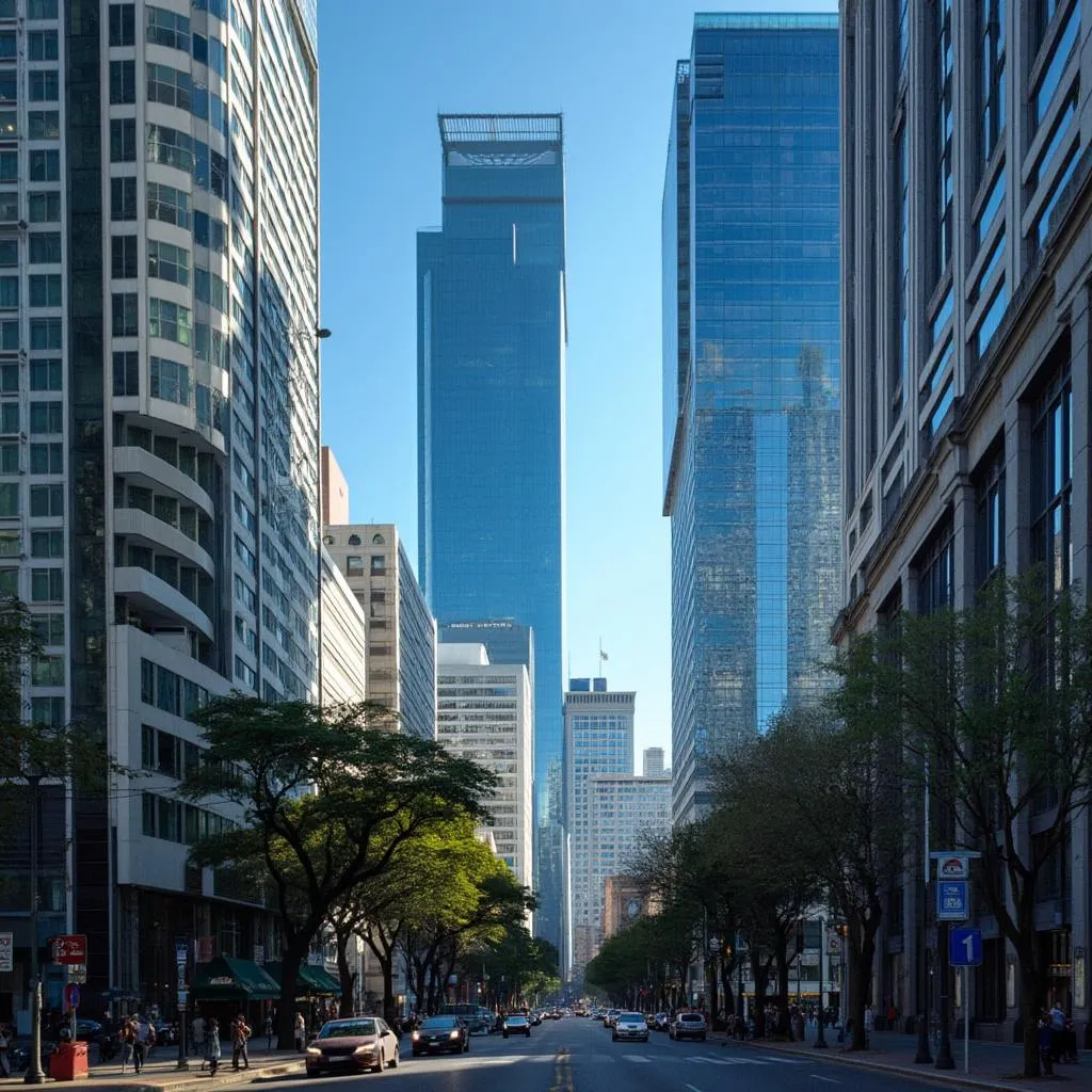 Vista diurna del skyline de Buenos Aires